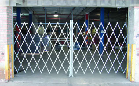 folding security gate on loading dock door