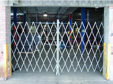 folding security gate on loading dock door