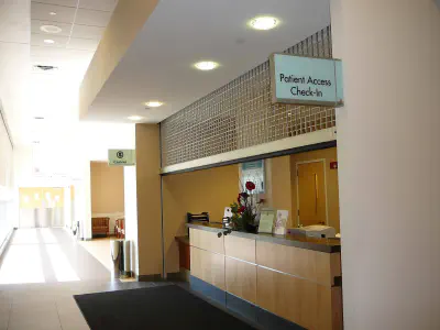 Information desk inside of a healthcare facility