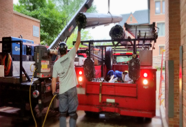 man loading truck