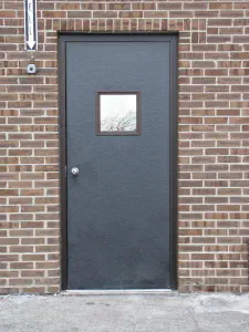 man door to building